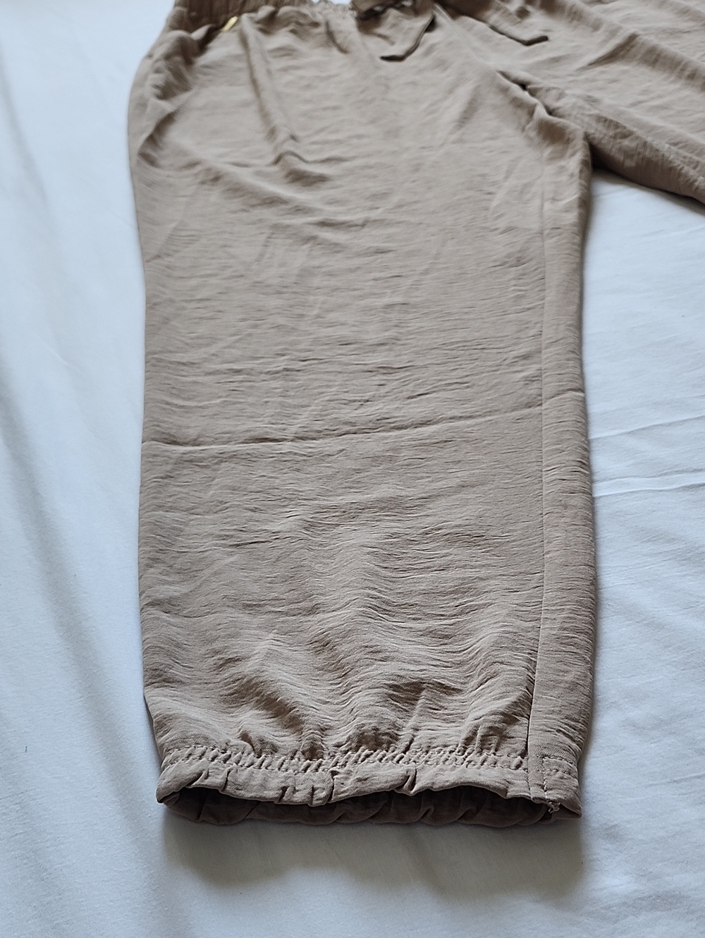 NYCC Taupe Textured Joggers Lightweight Cargo Crop Pants Plus Size 3X NWT - Picture 6 of 8